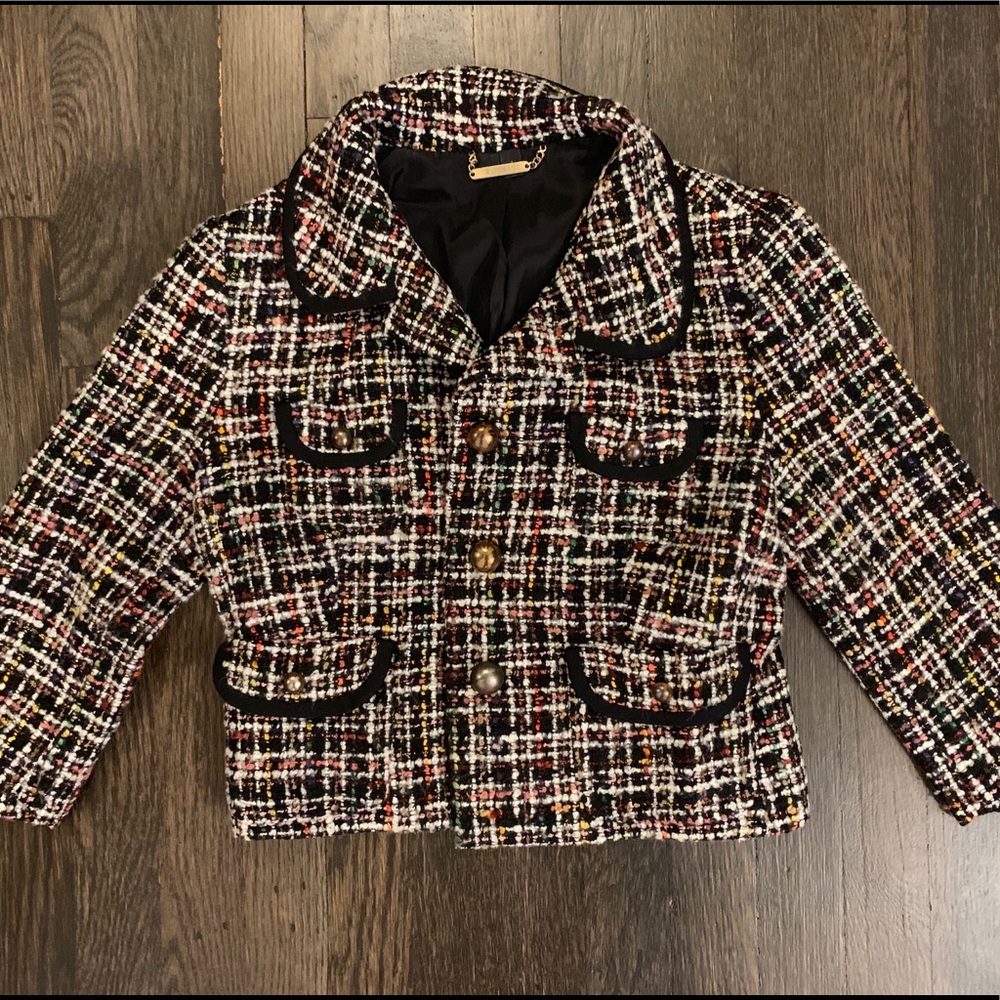 Multi-color boucle blazer